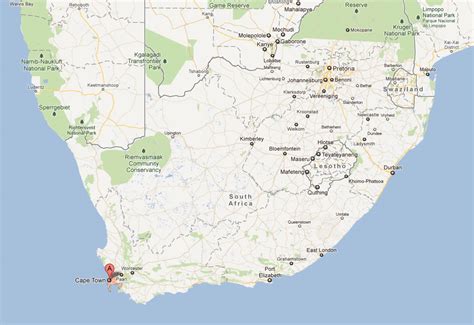 Training and Certification Options for MAP Cape Town South Africa Map